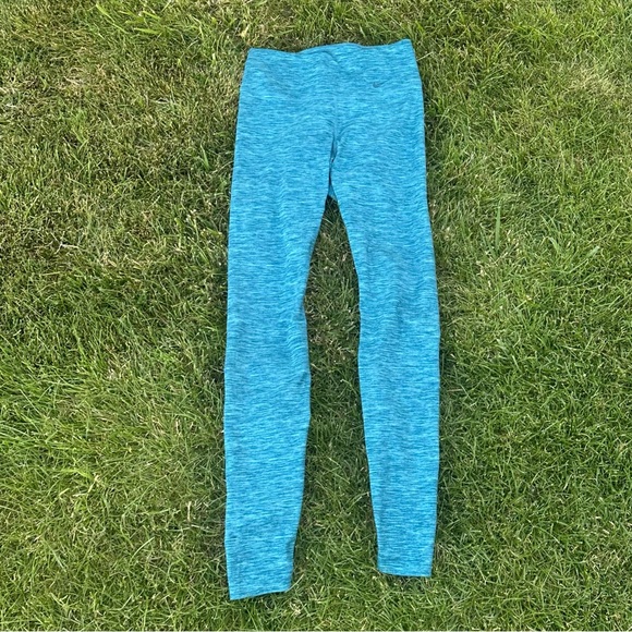 Nike Pro Dri Fit Blue Workout Leggings Active Fitness Gym Pocket Running NEW - Picture 1 of 7